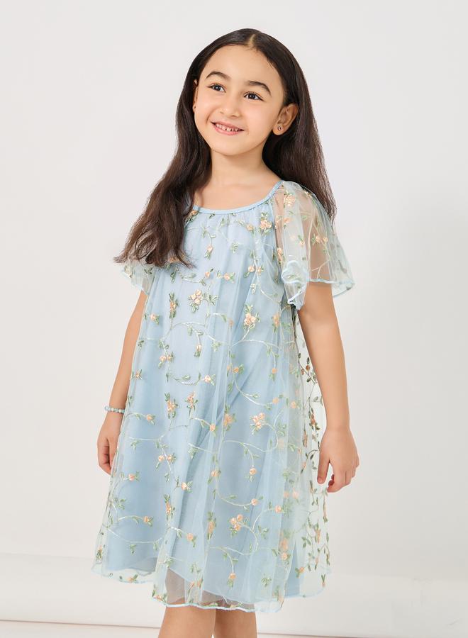 Styli Floral Overlay Dress  - Image 2