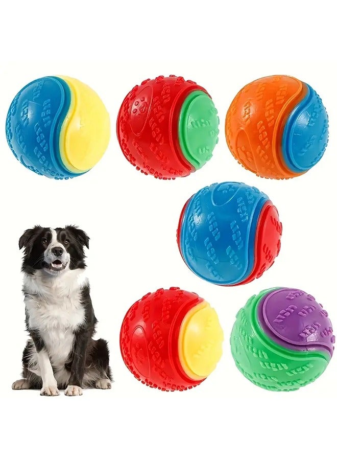 1 PC Squeaky Dog Toy Balls, Puppy Chew Toys for Teething, Free Non-Toxic,Training Ball Dog Interactive Dog Ball for Medium, Large & Small Dogs - Image 1
