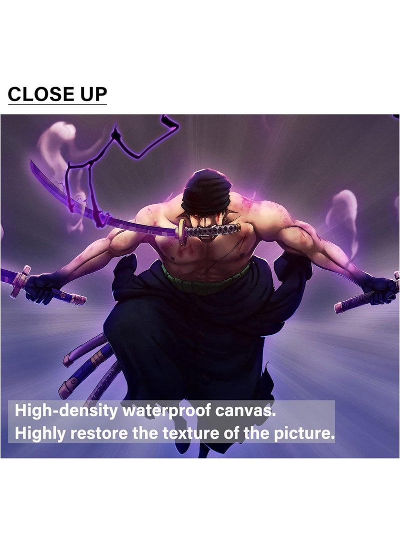 Today Idea Anime Posters Zoro The King of Hell Canvas Painting Wall Art for Living Room Home Decor Boy Gift,Unframed - Image 3