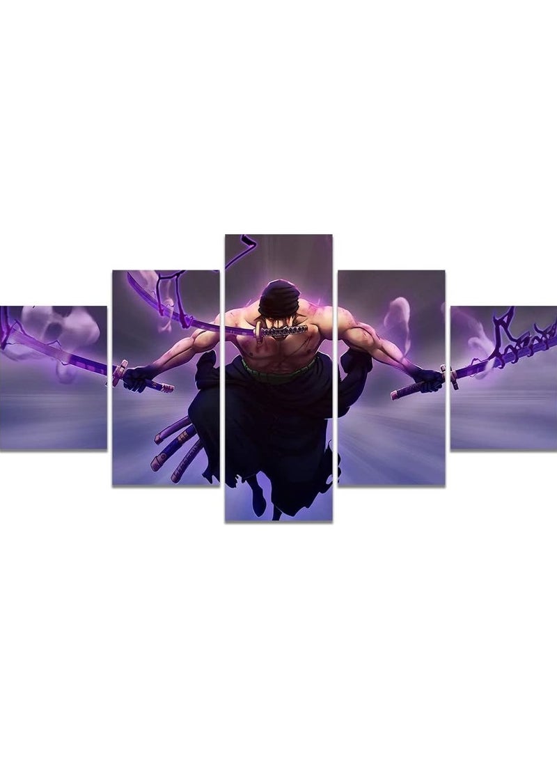 Today Idea Anime Posters Zoro The King of Hell Canvas Painting Wall Art for Living Room Home Decor Boy Gift,Unframed - Image 1