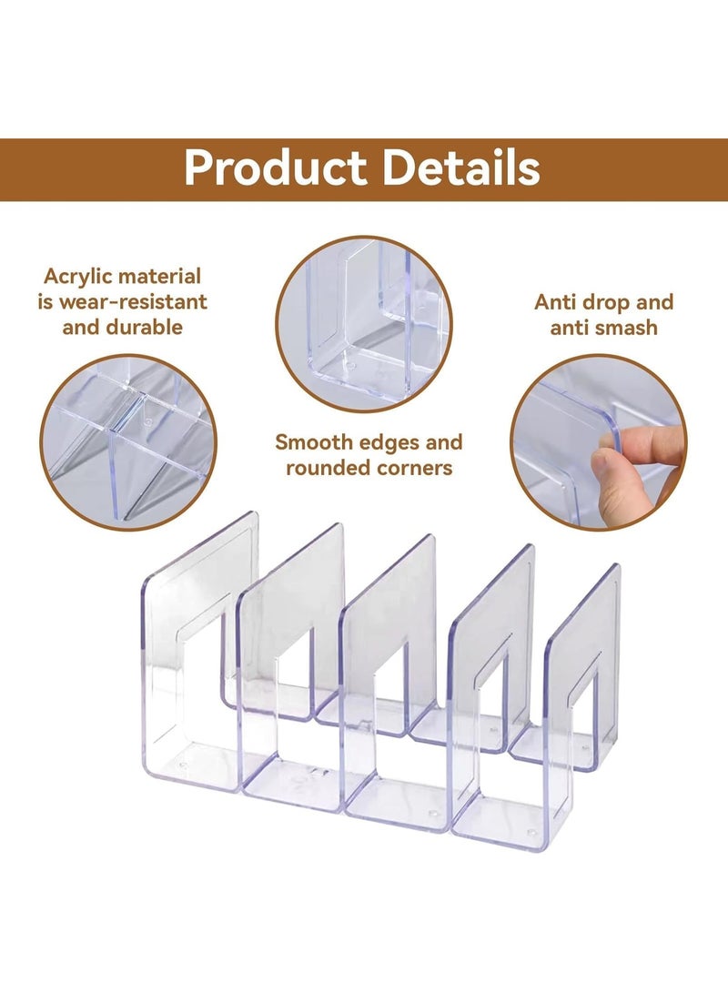 ديوتي منظم حقائب يد شفاف مع فواصل، رف تخزين متعدد الأقسام للحقائب والمحافظ والمجلات واللوازم المكتبية (32 × 15 × 13 سم) - Image 2