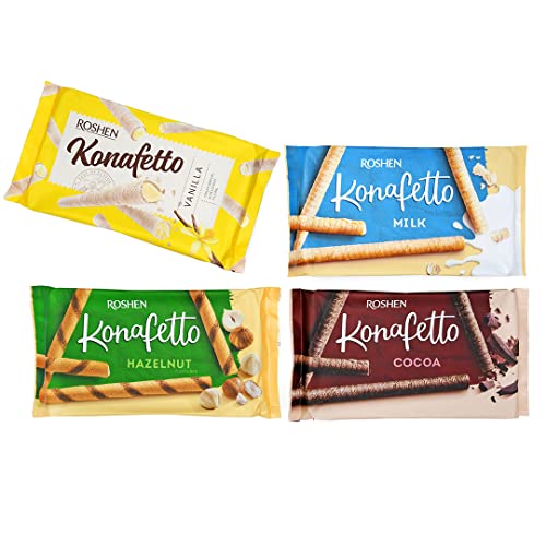 Roshen Konafetto Vanilla Flavor – Crispy Wafer Rolls with Creamy Vanilla Filling – 140g/4.94oz - Pack of 1 - Image 3