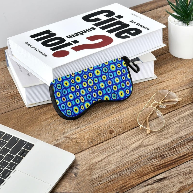 KLL Evil Eye Blue glasses case cute Ultra Light Zipper pouching holder for Men Women - Image 5