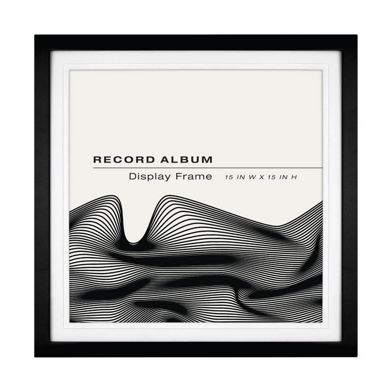 MCS MCS Single Matte Record Album Frame 15x15 Record Frame Black Frame to Display One LP Vinyl Record Jacket 1Pack 