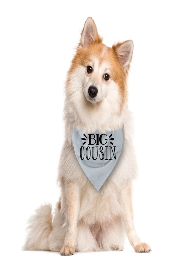 ZPPRJF Big Cousin Baby Announcement Dog Bandana, Pregnancy Photo Prop Scarf Accessory for Dog Lovers, Pet Scarf Accessories for Small Medium Dogs Cats, Grey Dogs Bandana - Image 2