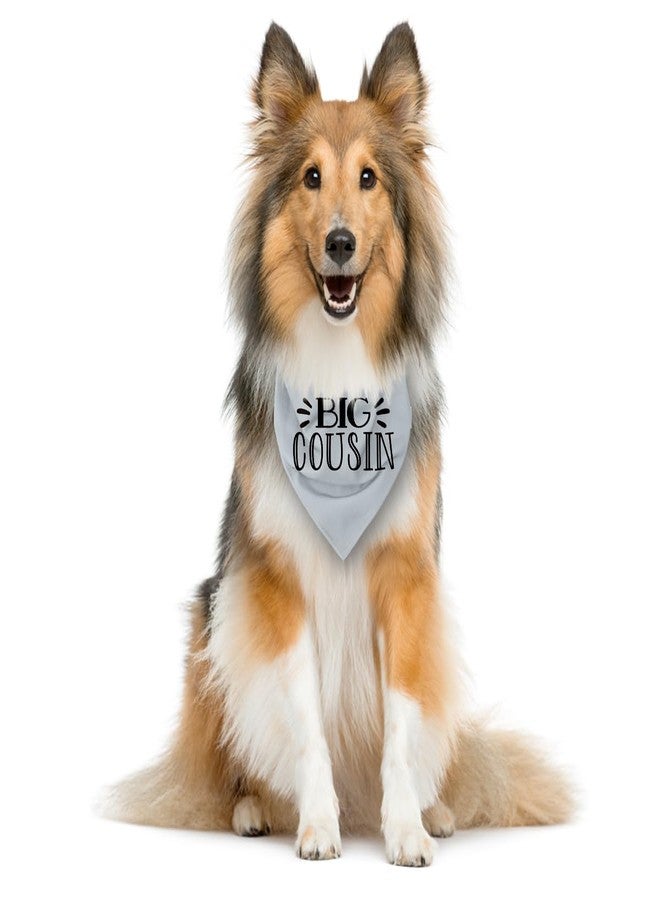 ZPPRJF Big Cousin Baby Announcement Dog Bandana, Pregnancy Photo Prop Scarf Accessory for Dog Lovers, Pet Scarf Accessories for Small Medium Dogs Cats, Grey Dogs Bandana - Image 3