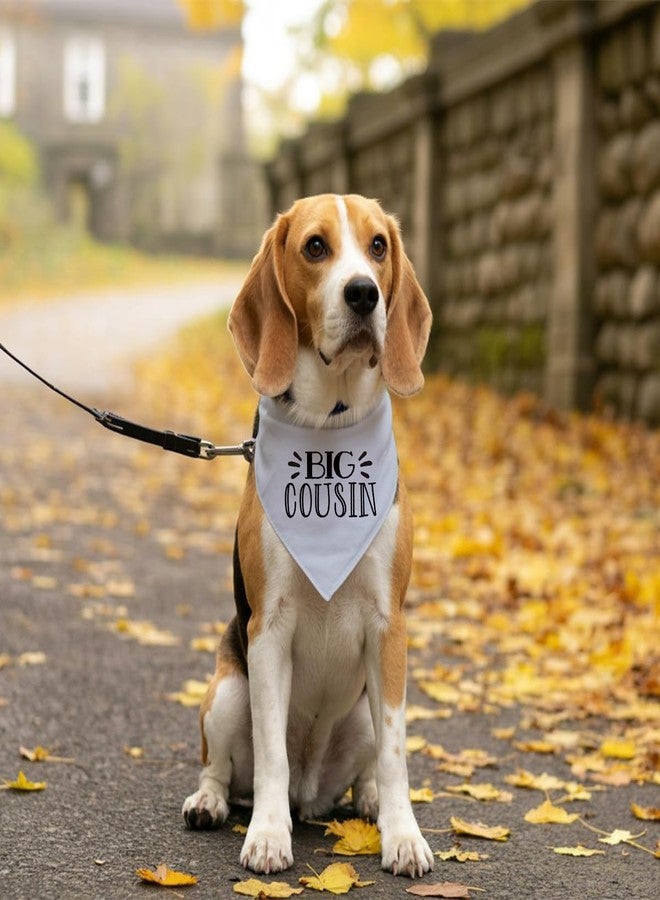 ZPPRJF Big Cousin Baby Announcement Dog Bandana, Pregnancy Photo Prop Scarf Accessory for Dog Lovers, Pet Scarf Accessories for Small Medium Dogs Cats, Grey Dogs Bandana - Image 5