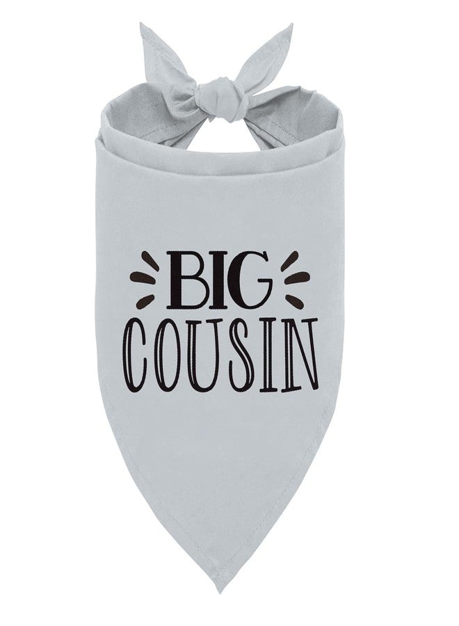 ZPPRJF Big Cousin Baby Announcement Dog Bandana, Pregnancy Photo Prop Scarf Accessory for Dog Lovers, Pet Scarf Accessories for Small Medium Dogs Cats, Grey Dogs Bandana - Image 1
