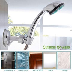 BENTOSA BENTOSA Self Adhesive Wall Hook for Hand Shower and Health Faucet Bath Shower Head Holder Bathroom Chrome Wall Mount Strong Suction Handheld 360 Rotatable Hand Cup Holder Flush Mounted Mixer Set  - Image 2