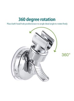 BENTOSA BENTOSA Self Adhesive Wall Hook for Hand Shower and Health Faucet Bath Shower Head Holder Bathroom Chrome Wall Mount Strong Suction Handheld 360 Rotatable Hand Cup Holder Flush Mounted Mixer Set  - Image 3