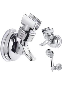 BENTOSA BENTOSA Self Adhesive Wall Hook for Hand Shower and Health Faucet Bath Shower Head Holder Bathroom Chrome Wall Mount Strong Suction Handheld 360 Rotatable Hand Cup Holder Flush Mounted Mixer Set  - Image 1