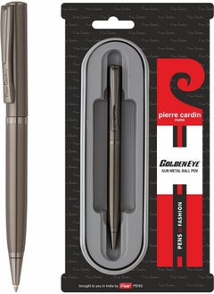 pierre cardin Golden Eye Gun Metal Premium Ball Pen With Twist Mechanism | Elegant Gun Metal Trims & Stylish Looks | Ideal For Christmas, New Year & Corporate Gifting  - Image 1