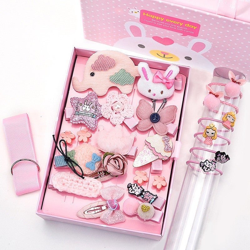 مجموعة هدايا إكسسوارات شعر الأطفال الكورية دبوس شعر أميرة رباط شعر طوق رأس للأطفال إكسسوارات شعر بنات بأسلوب أميرة - Image 1