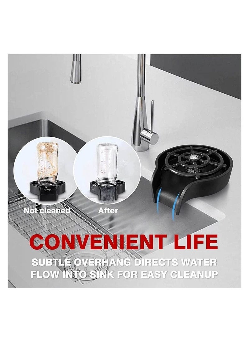 Generic - Glass Rinser for Kitchen Sink, DMG Automatic Cup Rinser with Accessories,Faucet Glass Rinser,Quick Cup Washer for Kitchen Sink,automatic flushing device,Quick Rinser forBaby Bottle,Bar Glass Rinse - Image 1