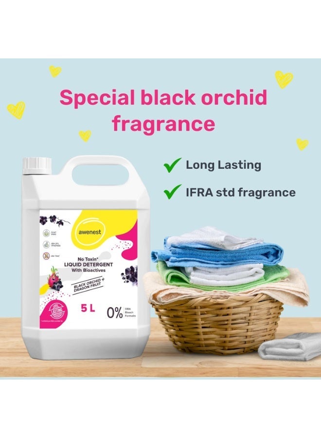 awenest 5 L Natural Laundry Liquid | Plant-based Bioactives | Top and Front Load | Organic, Eco-friendly, Biodegradable, Herbal | Removes Tough Stains | Long Lasting Fragrance | Fresh, Soft Clothes - Image 2
