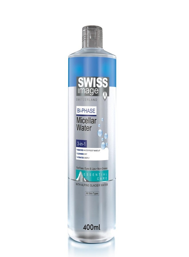 Swiss Image Bi-Phase Micellar Water 400 ml | 3-in-1 Makeup Remover for Face, Eyes & Lips | Non-Greasy, Removes Makeup, Hydrates & Refreshes & No-Rinse Formula | All Skin Types - Image 1