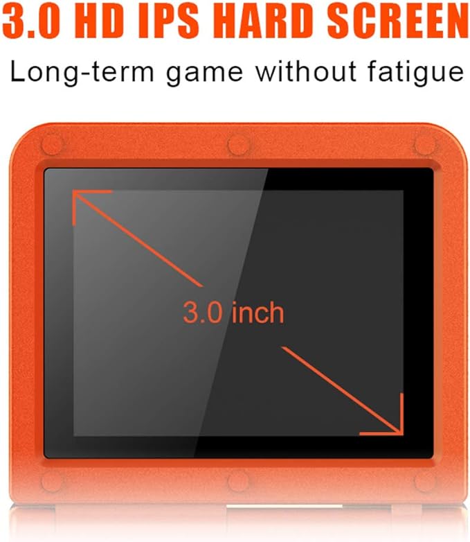 Flip Handheld Console 3 Inch IPS Screen Open System Game Console with 16G TF Card Built in 2000 Games Portable Mini Retro Game Console for Kids Red - Image 2