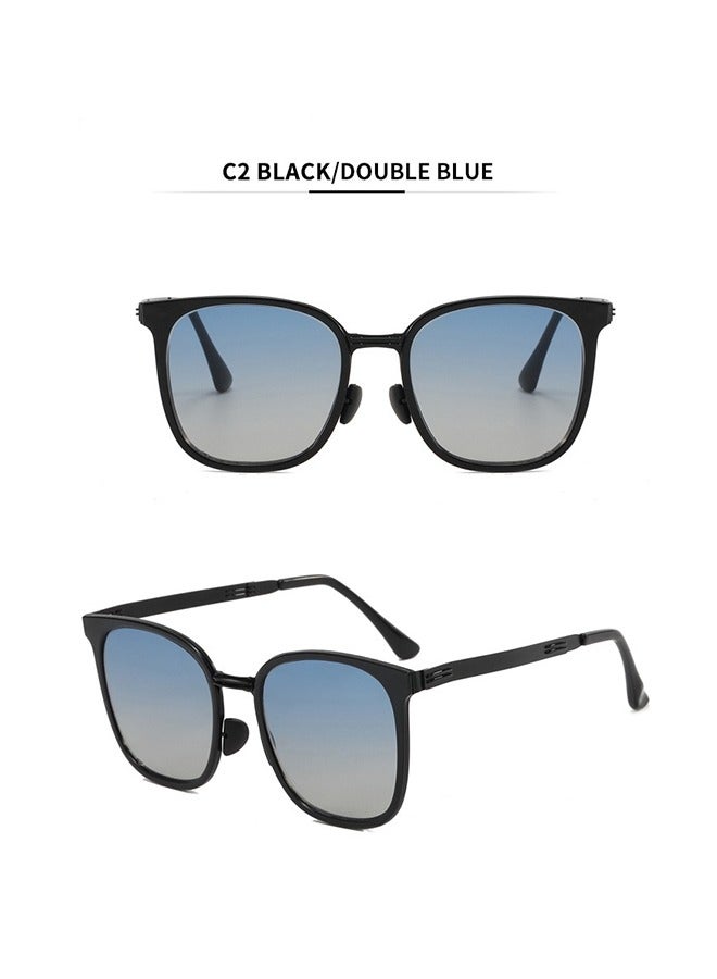 Generic Foldable TR Super Elastic Frame Sunglasses Suitable for All Face Shapes Black Neutral Glasses Fashionable and Lightweight Glasses, Influencer's Choice  - Image 2