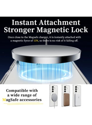 Samsung Galaxy Z Fold 7 Magsafe Case, Transparent Magnetic Cover for Z Fold 7 Hard PC Shockproof Protective Case for Z Fold 7, 8.2 inch - view 5