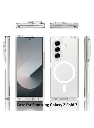 Samsung Galaxy Z Fold 7 Magsafe Case, Transparent Magnetic Cover for Z Fold 7 Hard PC Shockproof Protective Case for Z Fold 7, 8.2 inch - view 4