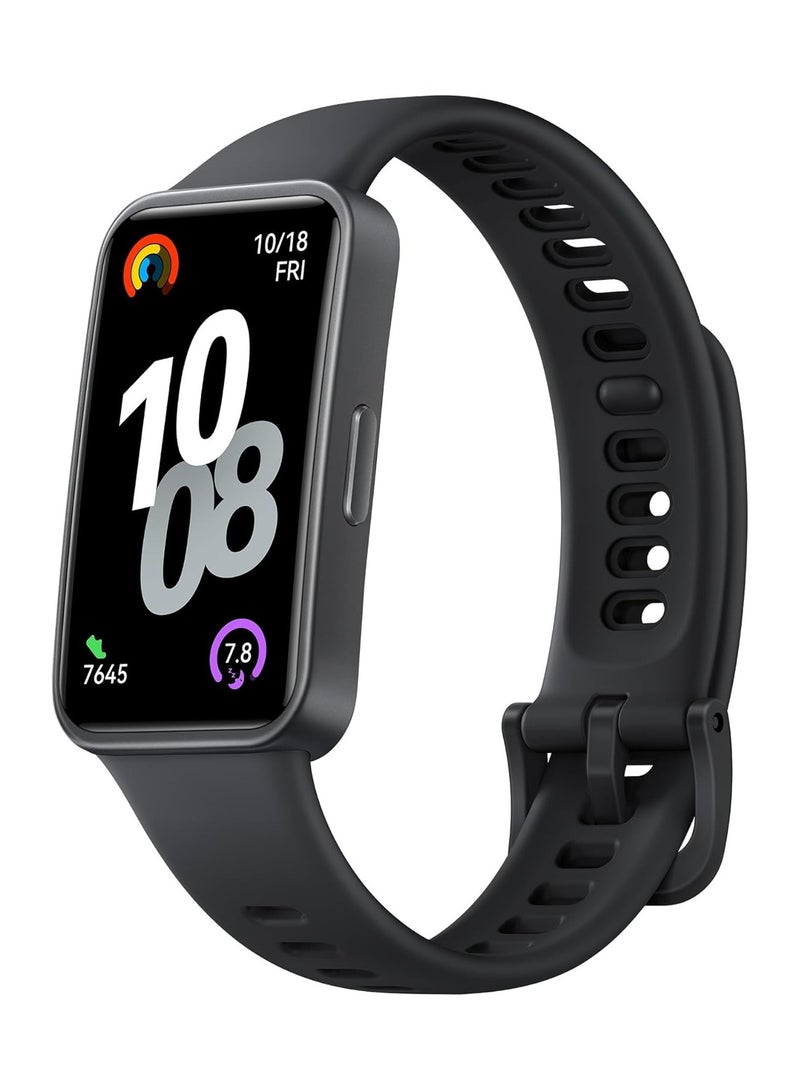 HUAWEI Band 10 Smart Watch, Metallic Design and Comfortable Wearing, Pro-level Sleep Analysis, Emotional Health Aid, 100 Workout Modes, Robust Battery Life, IOS and Android black - Image 1