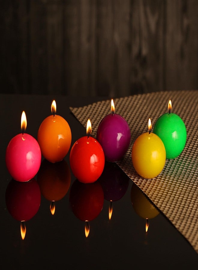 PROSPERRO LUMO by Parkash Candles (2X2 Inch) Multi Colour Round-Shaped Sphere Ball Candles || Home Decoration || Set of 6 - Image 1