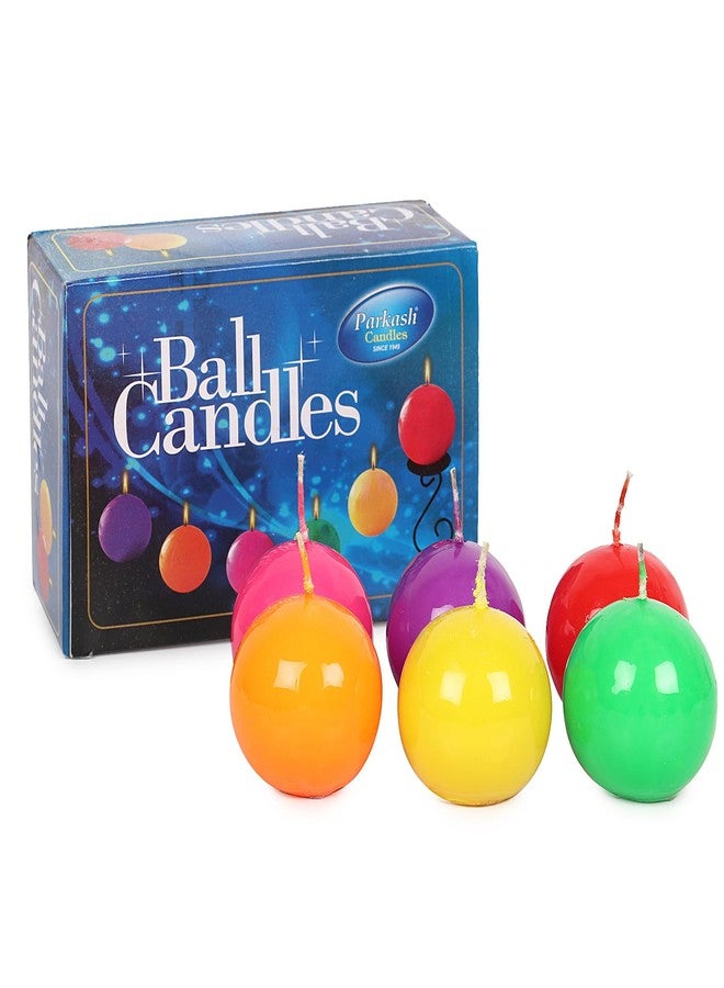 PROSPERRO LUMO by Parkash Candles (2X2 Inch) Multi Colour Round-Shaped Sphere Ball Candles || Home Decoration || Set of 6 - Image 4