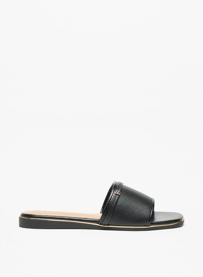 Flora Bella By Shoexpress Logo Accent Slip-On Sandals