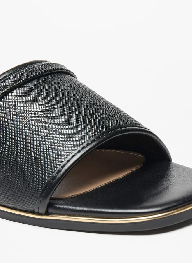 Flora Bella By Shoexpress Logo Accent Slip-On Sandals