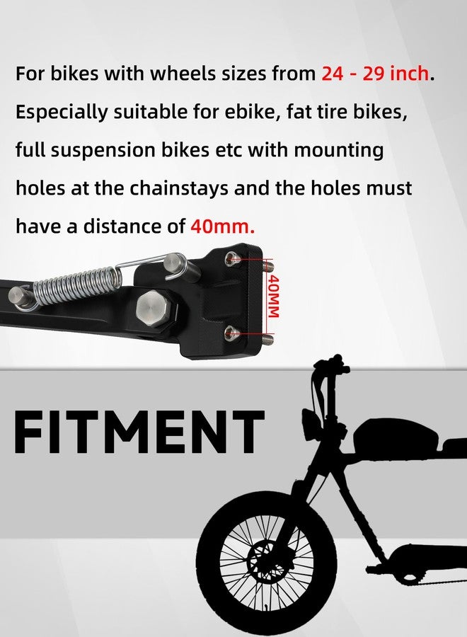 BAOUFF Kickstand for Super 73 S,CNC Aluminum Adjuster Side Kick Stand for Super73 S1/Super73 S2-Black - Image 2