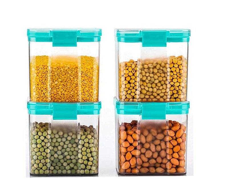 HAPPI Multipurpose Unbreakable Plastic Transparent TikTok Lock Masala Storage Containers Jar For Kitchen Airtight Masala Box Dabba Spice Cereal Dry Fruits Store Box 700 ML N Lock Set of 4 - Image 5