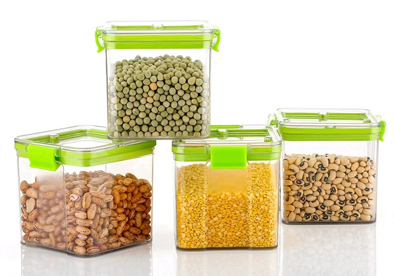 HAPPI Multipurpose Unbreakable Plastic Transparent TikTok Lock Masala Storage Containers Jar For Kitchen Airtight Masala Box Dabba Spice Cereal Dry Fruits Store Box 700 ML N Lock Set of 4 - Image 4
