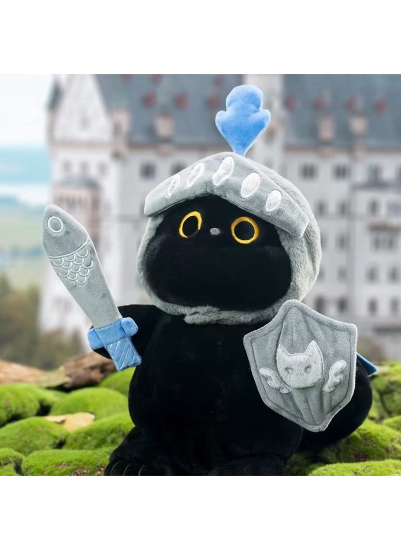 Generic - Cute Q-Version Knight Plush Cat Toy Q version of the knight a generation of trembles a lot of Taobao - Image 1