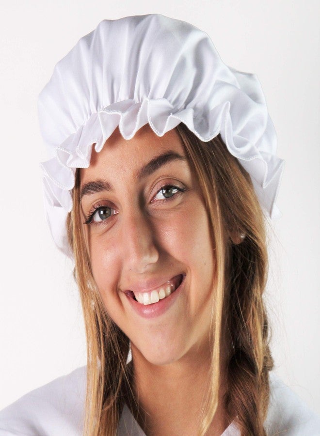 Making Believe Womens Classic Mop Cap and Apron Set, White - Image 2