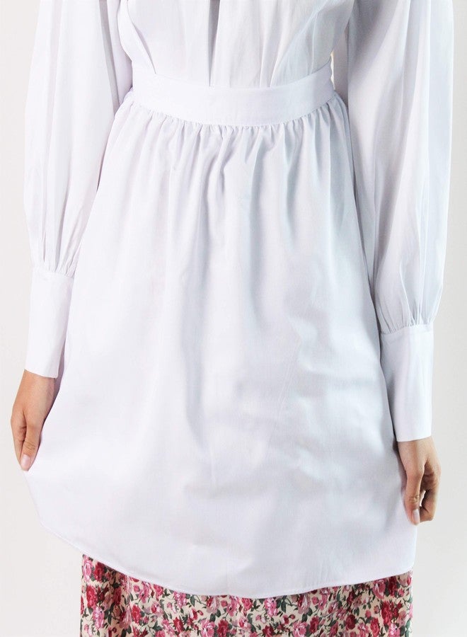 Making Believe Womens Classic Mop Cap and Apron Set, White - Image 3