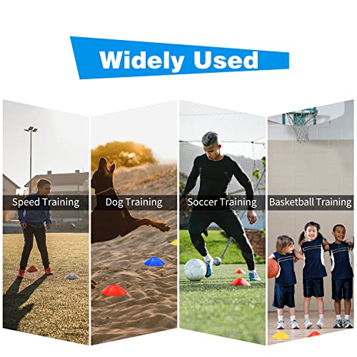 FGBNM 25 Pack Disc Cones, Agility Soccer Cones with Carry Bag and Holder, Soccer Cones for Sports Training, Football, Soccer, Basketball, Coaching, Practice Equipment, 5 Color - Image 5