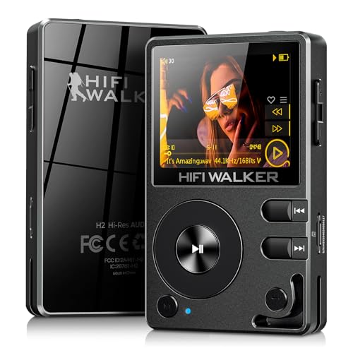 HIFI WALKER H2-128GB MP3 Player Bluetooth 5.2 Hi Res Music Player Flac Digital DSD Lossless Audio Player High Resolution Portable DAP Player, Two-Way Bluetooth, 512GB SD Card+Expandable Memory - Image 1