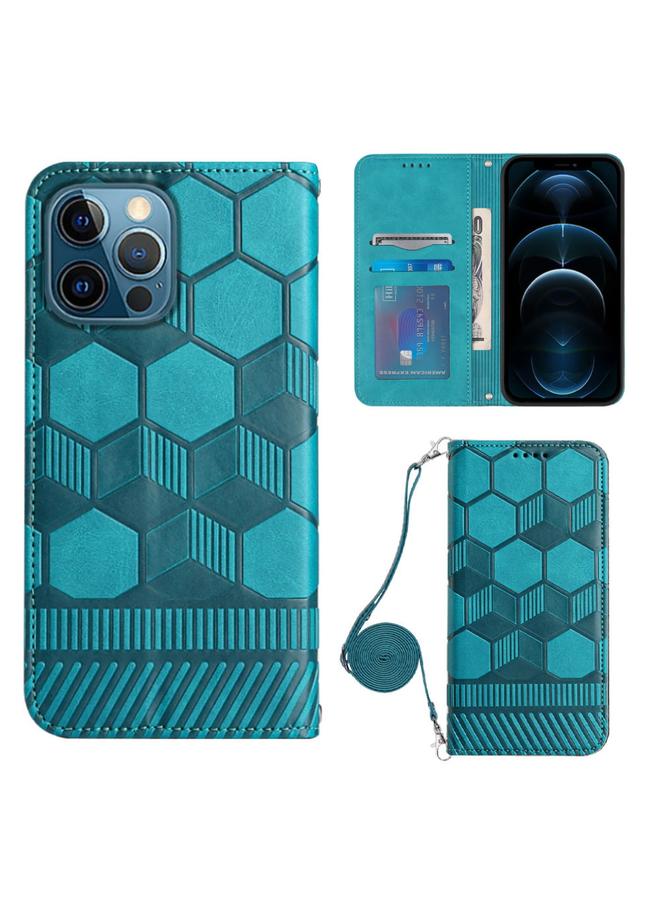 Zaboon Case For iPhone 12 Pro Crossbody Football Texture Magnetic PU Phone Case - Image 1