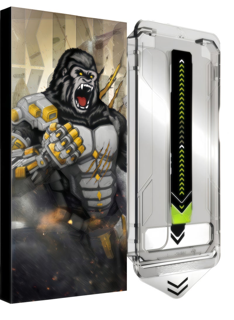 【17pro  Screen Protector】, 9H Hardness, Military-grade Shockproof, Ultra HD Clear Tempered-Glass with Easy Installation Tool, Anti-Fingerprint, Scratch Resistant, Case Friendly - Clear - Image 1