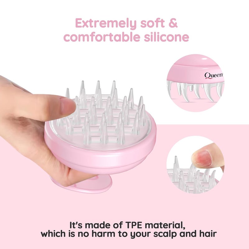 Queenwill Electric Cordless Hair Scalp Massager, Portable Head Scratching Scrubber with 2 Modes Vibration Comb for Hair Growth, Deep Cleansing and Stress Relaxation - Image 2