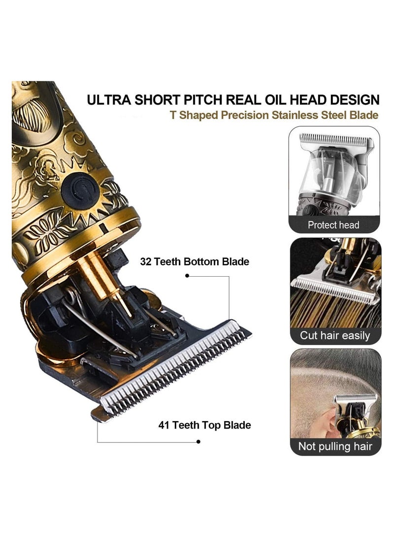 ماكينة قص الشعر للرجال، ماكينة تشذيب اللحية، ماكينة تشذيب بدون فجوات، ماكينة تشذيب على شكل حرف T لقص الشعر، ماكينة تشذيب لاسلكية للحلاقة الاحترافية، ماكينة قص الشعر، ماكينة قص الحواف - Image 3