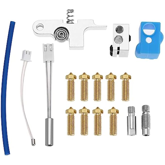 SET OF 18 3D PRINTER KIT COMPATIBLE WITH PRUSA I3 MK2 COMPATIBLE WITH ARTILLERY SIDEWINDER X1 PRINTER EXTRUDER 4MAX PRO FOR ORIGINAL E3D TITANIUM ALLOY EXTRUDER - Image 1