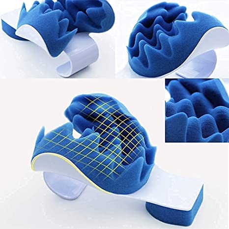 Mugath Neck and Shoulder Relaxer Cervical Traction Device for Spinal Alignment Neck Muscle Tension Relief for Muscle Pain and Neck Support Stretcher for TMJ Pain Relief Chiropractic Pillow - Image 3