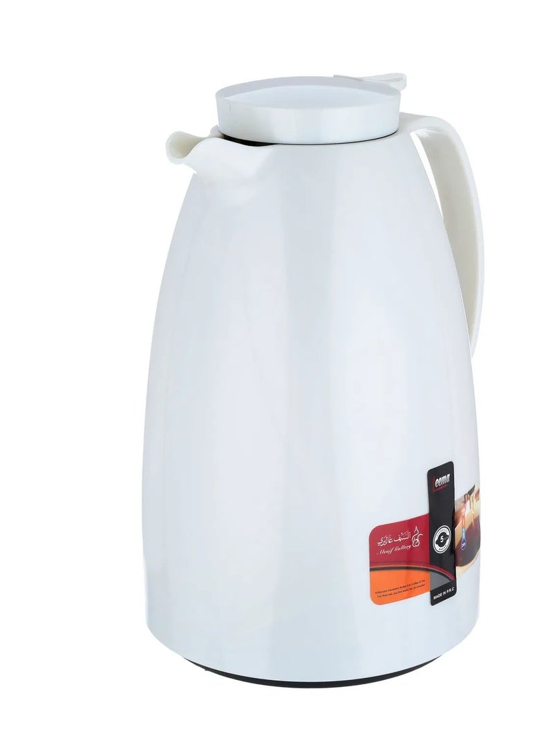 السيف غاليري ترمس ليما السيف غاليري، 2 لتر، ضغاط، حافظة داخلية زجاج حراري، هيكل خارجي بلاستيك - لؤلؤي - Image 3