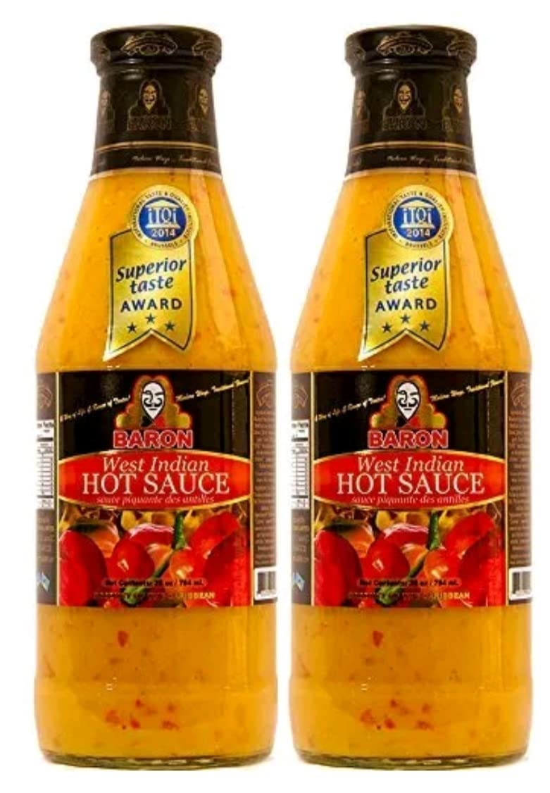 Baron West Indian Hot Sauce 28 Ounce Pack of 2