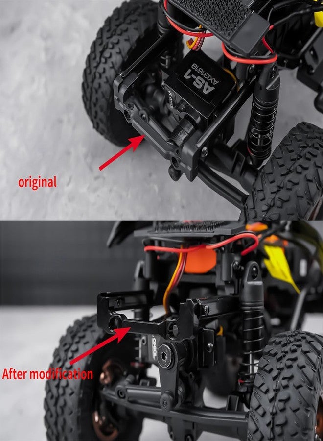 MOHERO CNC RC Front Bumper Mount & Rear Shell Mount for SCX24 GX470 1/24 RC Crawler Car Upgrade Parts - Image 3
