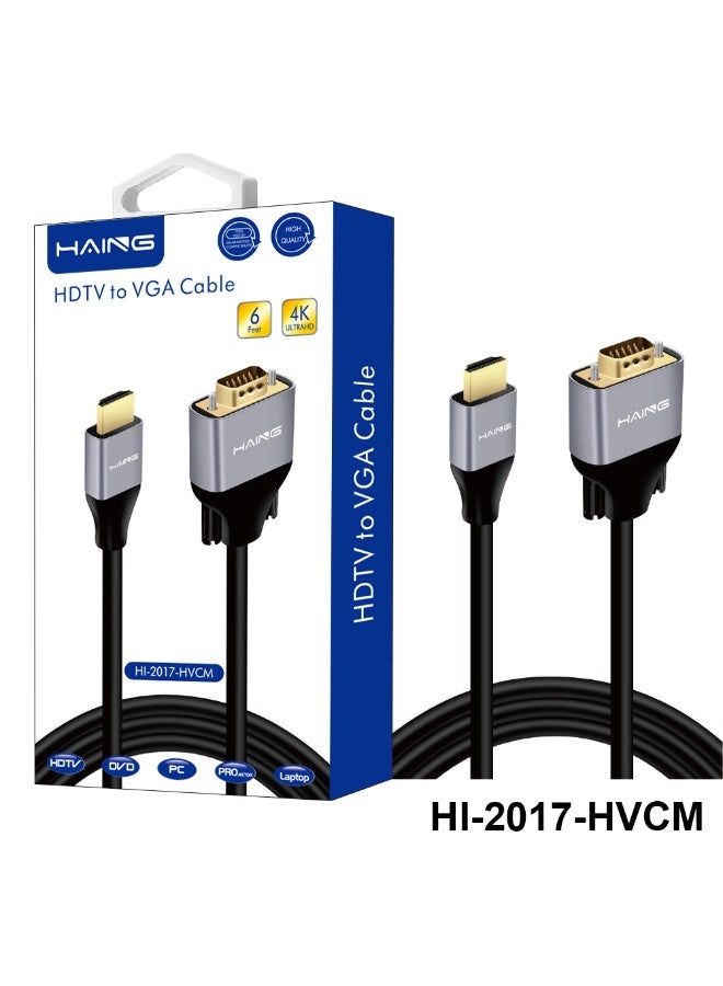 HAING HI-2017-HVCM HDTV to VGA Cable 1.8m - Stable Signal Transmission and High Quality