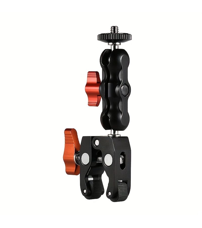 Universal Aluminum Alloy Ball Head Super Clamp Magic Arm with 1/4 3/8 Screw Holes - Image 2