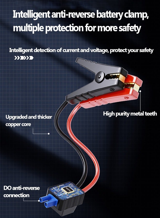 Jump Starter, Portable Cordless Car Battery Emergency Starter, Tire Air Pump, Air Compressor To Easily Inflate Tires, LED Display, With Flashlight, Mobile Power Supply, Large Capacity Storage - Image 4