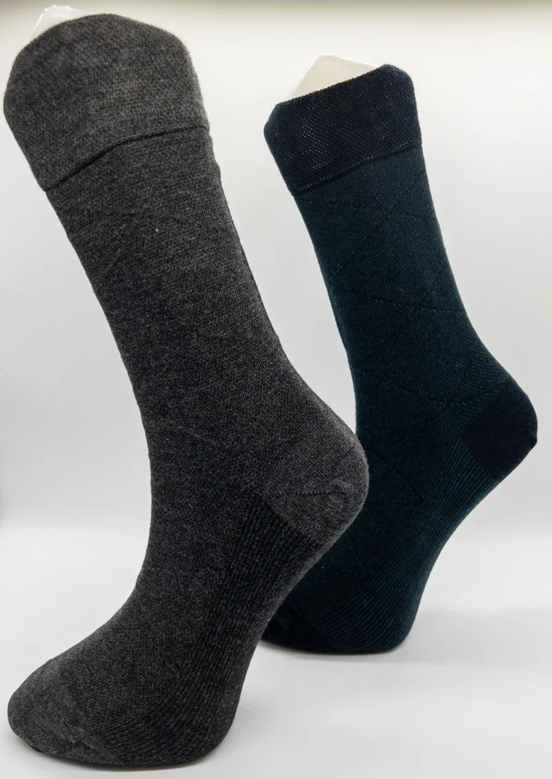 Ciho Socks Premium 6 Pairs Bamboo Plaid Jacquard Men's Socket Socks